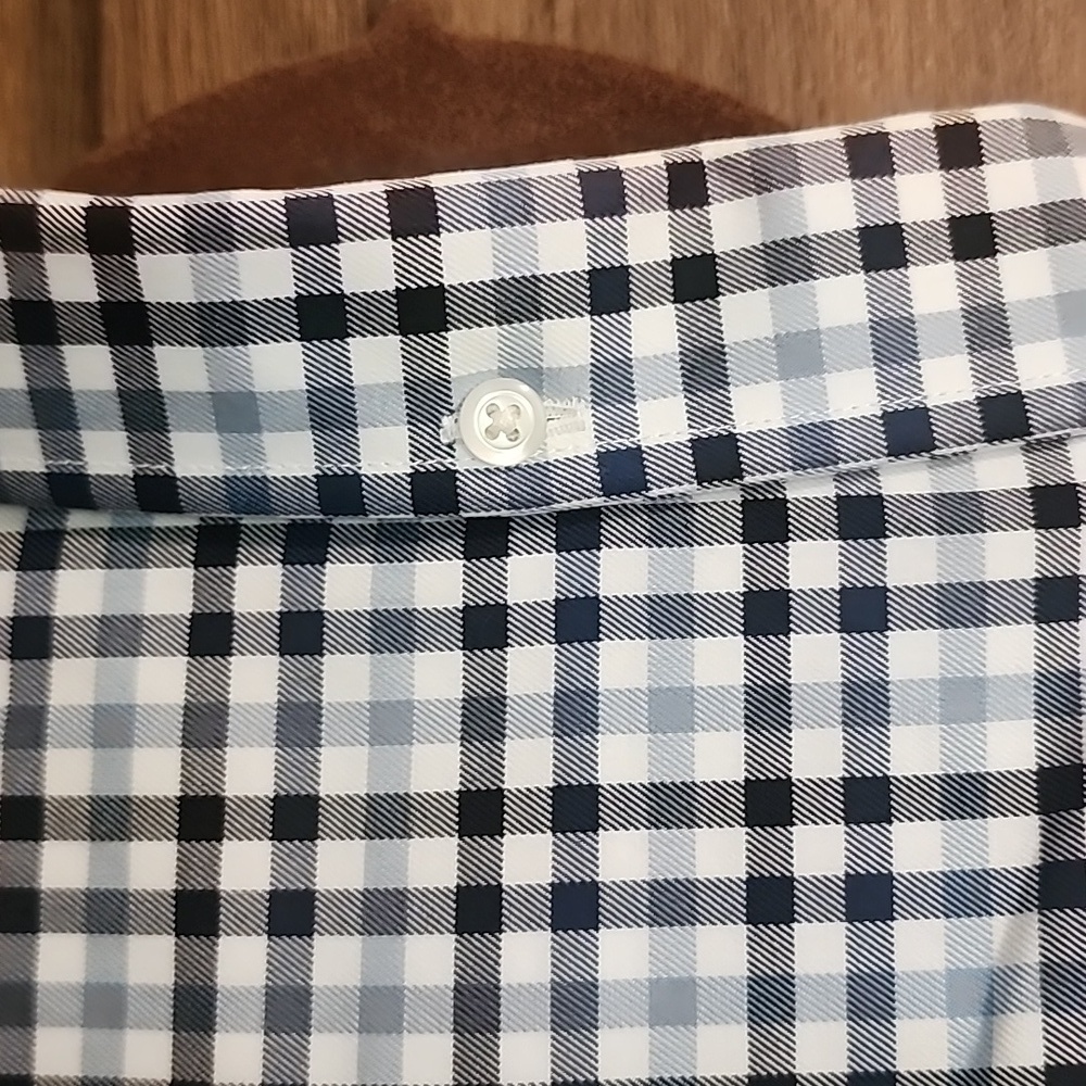 DULUTH TRADING CO Checkered Button Down Trim Fit Short Sleeve Shirt Sz 2XL - Picture 5 of 5